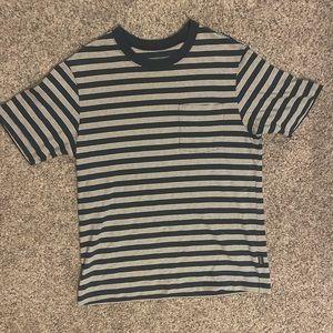 Patagonia blue white striped pocket tee